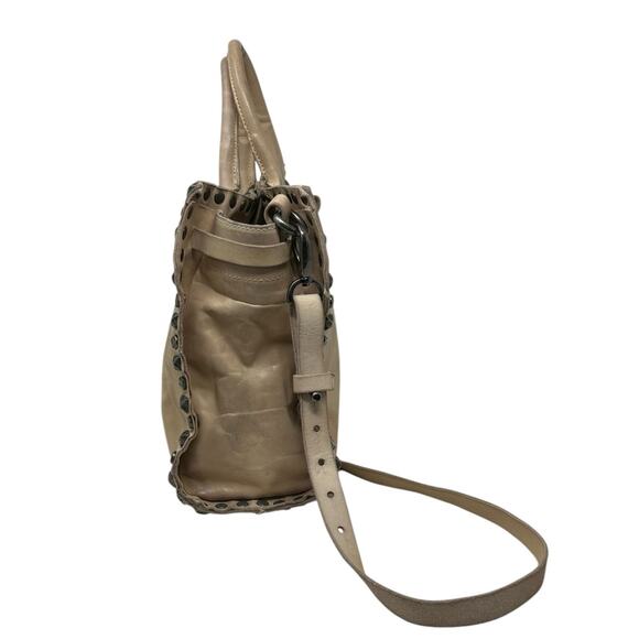 GIORGIO BRATO Beige Leather Studded Tote Bag - Picture 12 of 16